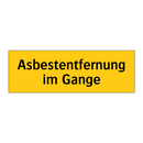 Asbestentfernung im Gange