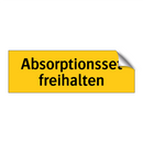 Absorptionsset freihalten