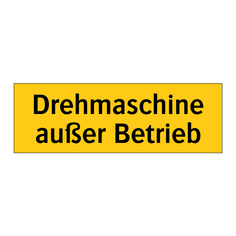 Drehmaschine außer Betrieb