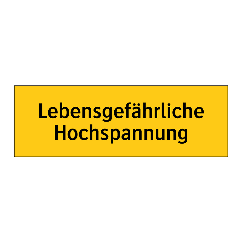 Lebensgefährliche Hochspannung