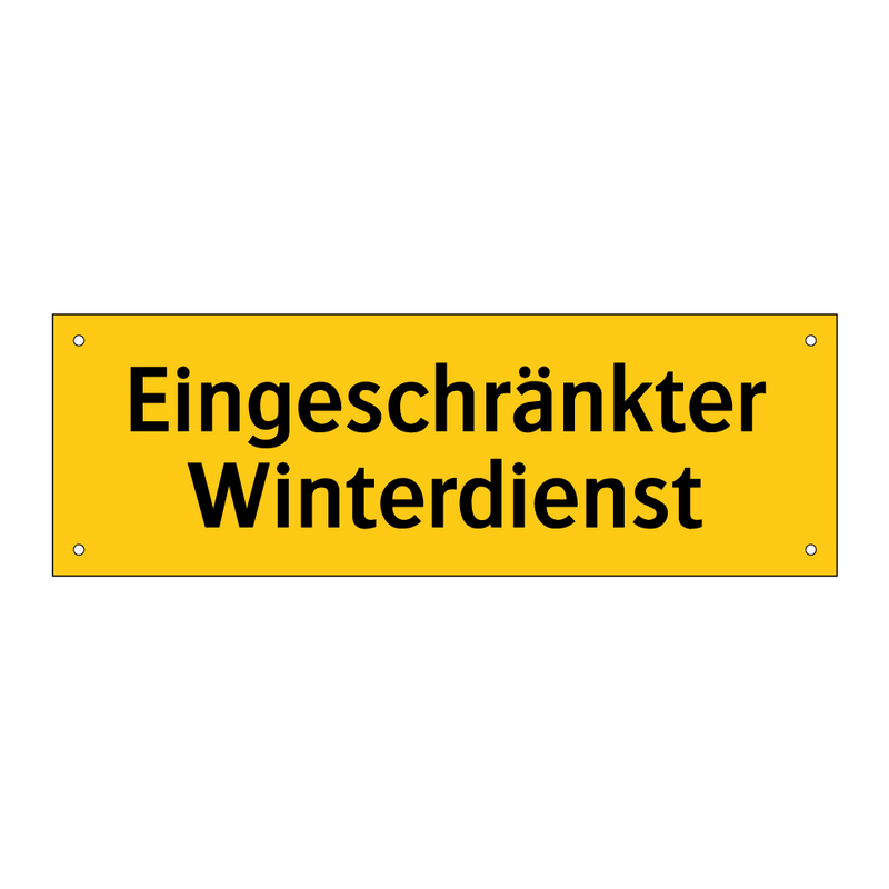 Eingeschränkter Winterdienst