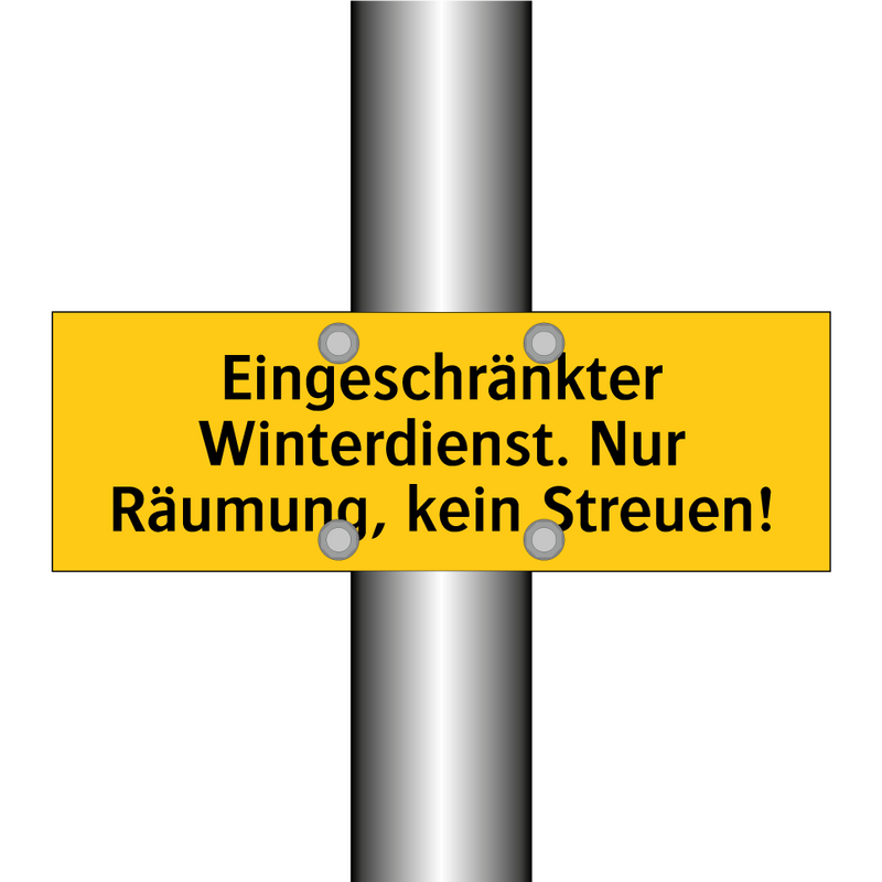 Eingeschränkter Winterdienst. Nur Räumung, kein Streuen!