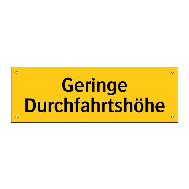 Geringe Durchfahrtshöhe