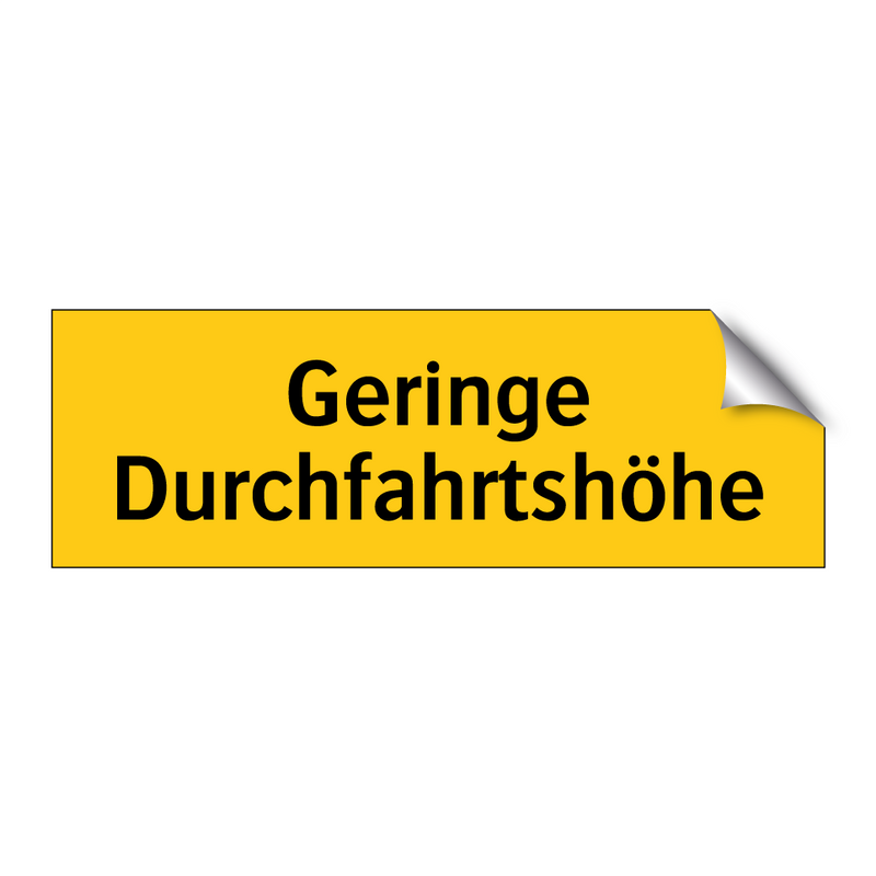 Geringe Durchfahrtshöhe
