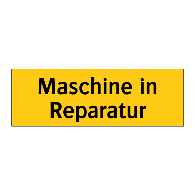 Maschine in Reparatur