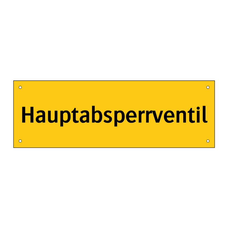 Hauptabsperrventil