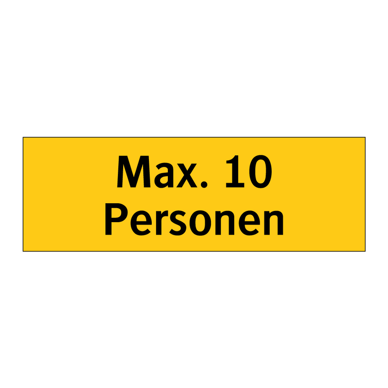 Max. 10 Personen