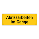 Abrissarbeiten im Gange