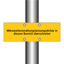 Mikrowellenstrahlungsleistungsdichte in diesem Bereich überschreitet