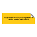 Mikrowellenstrahlungsleistungsdichte in diesem Bereich überschreitet