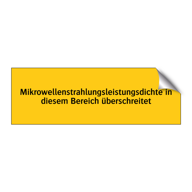 Mikrowellenstrahlungsleistungsdichte in diesem Bereich überschreitet