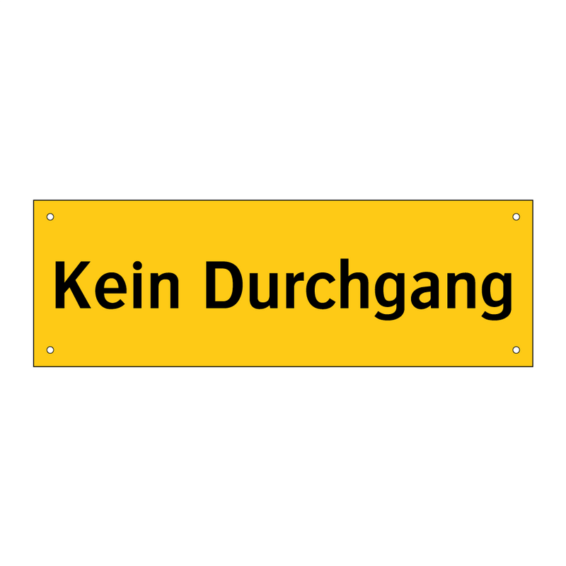 Kein Durchgang