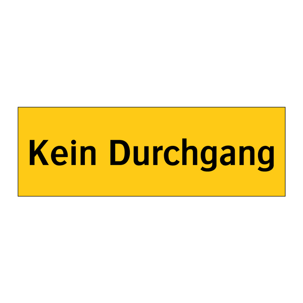 Kein Durchgang