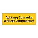 Achtung Schranke schließt automatisch