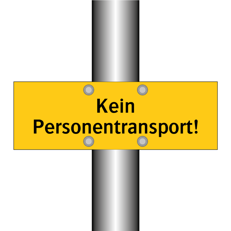 Kein Personentransport!