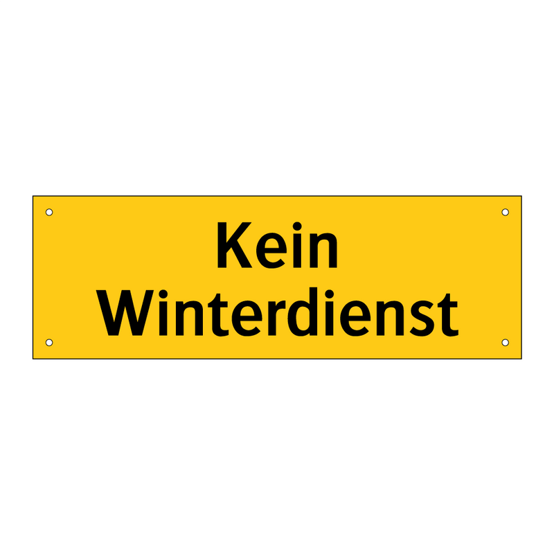 Kein Winterdienst