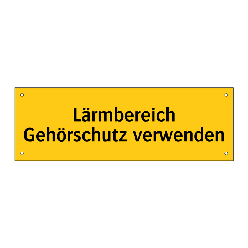 Lärmbereich Gehörschutz verwenden