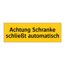 Achtung Schranke schließt automatisch
