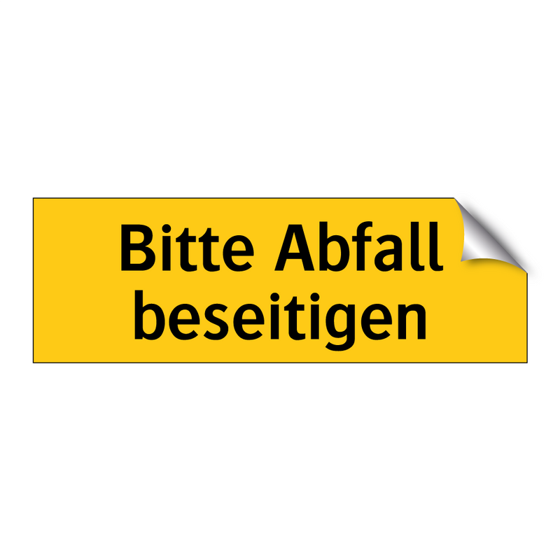Bitte Abfall beseitigen