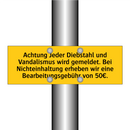 Achtung Jeder Diebstahl und Vandalismus wird gemeldet. Bei Nichteinhaltung erheben wir eine Bearbeitungsgebühr von 50€.