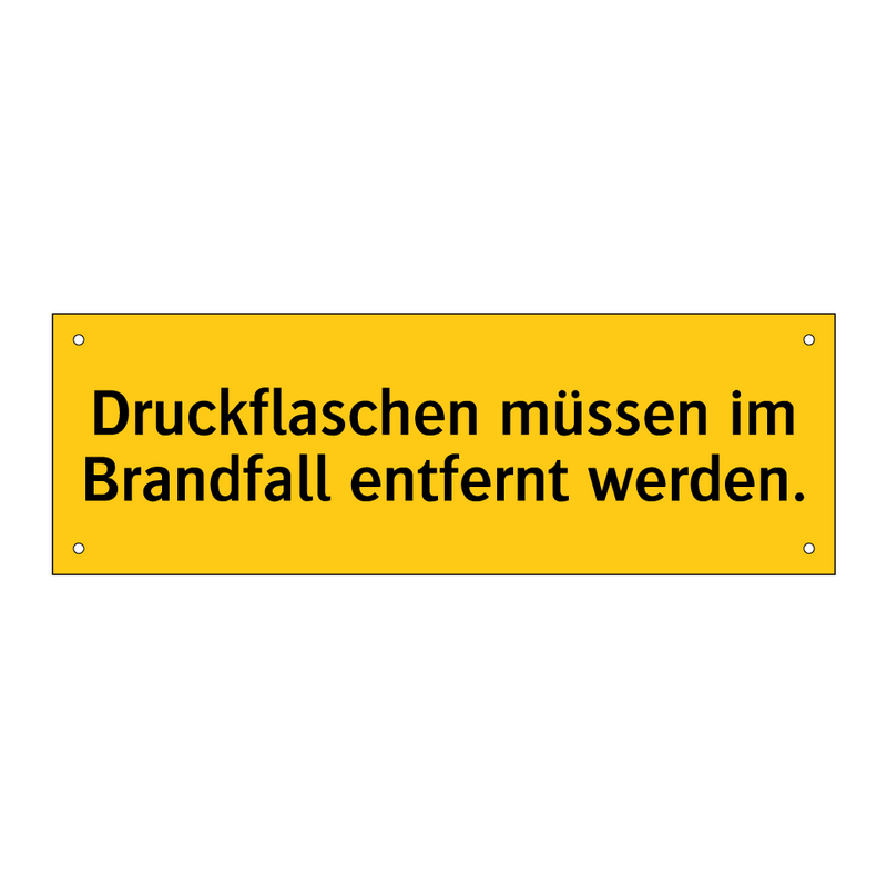 Druckflaschen müssen im Brandfall entfernt werden.