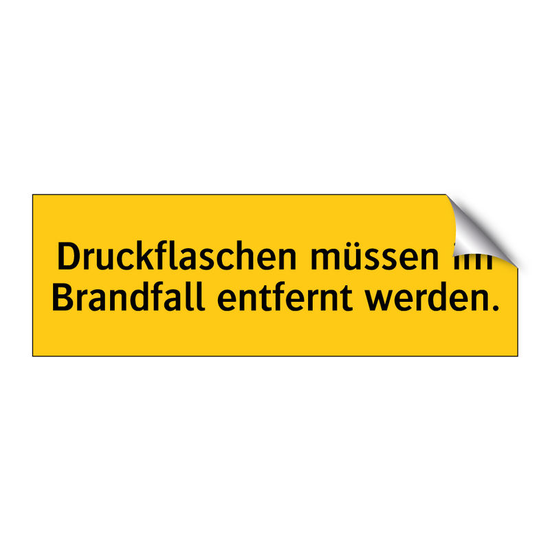 Druckflaschen müssen im Brandfall entfernt werden.
