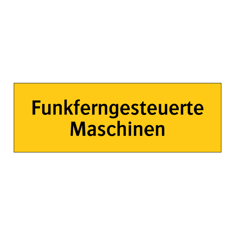 Funkferngesteuerte Maschinen