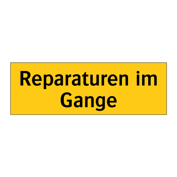 Reparaturen im Gange