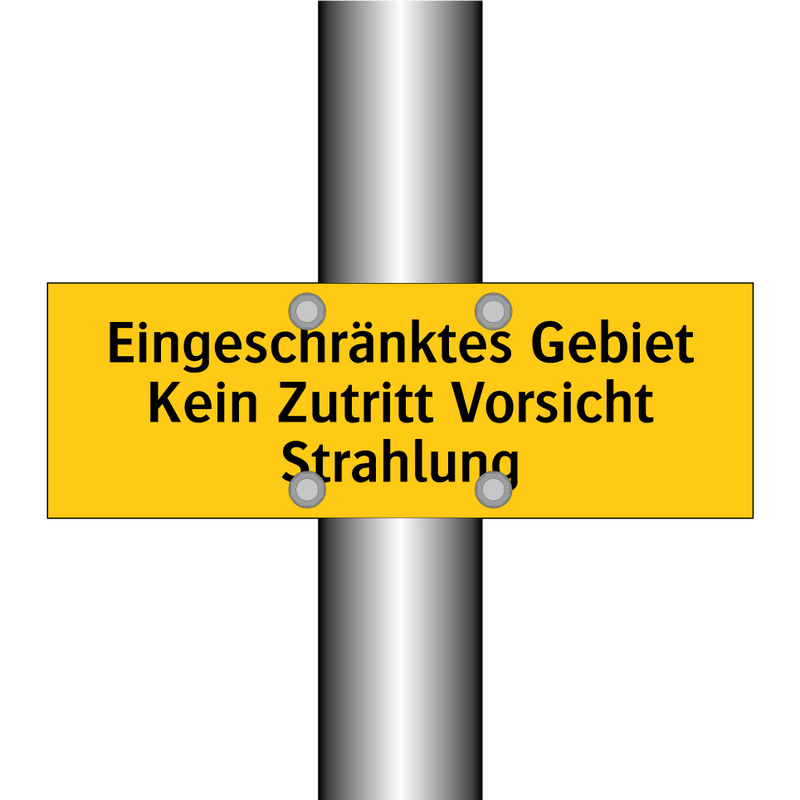 Eingeschränktes Gebiet Kein Zutritt Vorsicht Strahlung