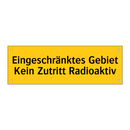 Eingeschränktes Gebiet Kein Zutritt Radioaktiv