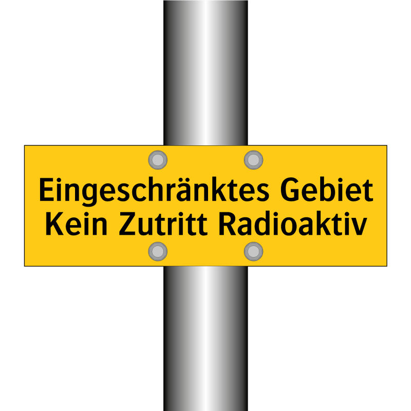 Eingeschränktes Gebiet Kein Zutritt Radioaktiv