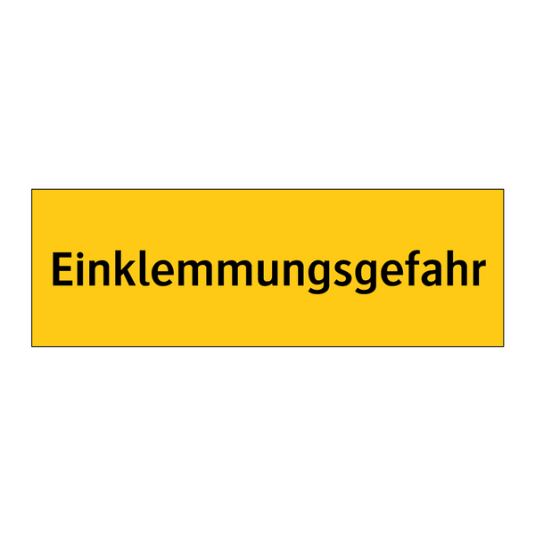 Einklemmungsgefahr