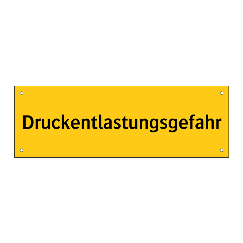 Druckentlastungsgefahr