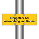 Kippgefahr bei Verwendung von Rollen!