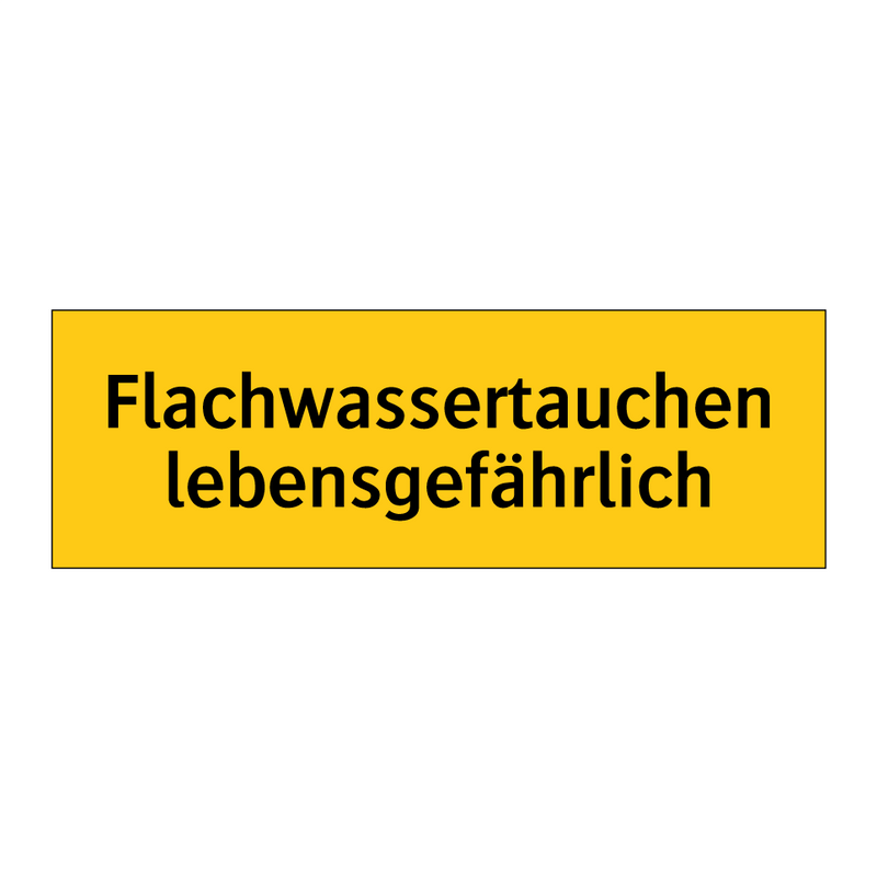 Flachwassertauchen lebensgefährlich