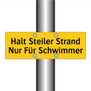 Halt Steiler Strand Nur Für Schwimmer