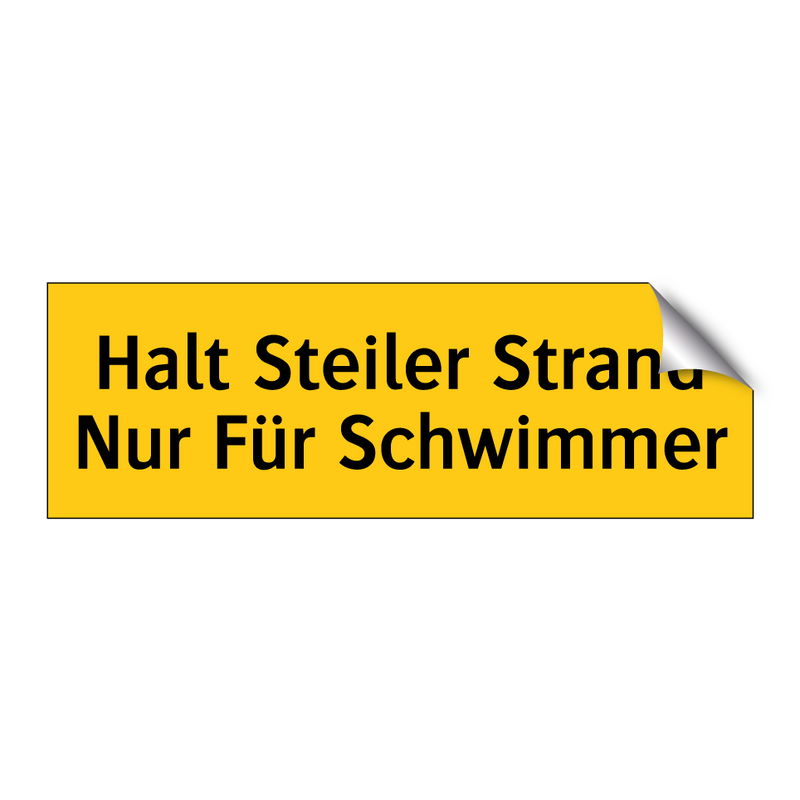 Halt Steiler Strand Nur Für Schwimmer
