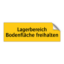 Lagerbereich Bodenfläche freihalten