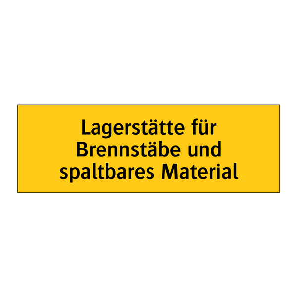 Lagerstätte für Brennstäbe und spaltbares Material