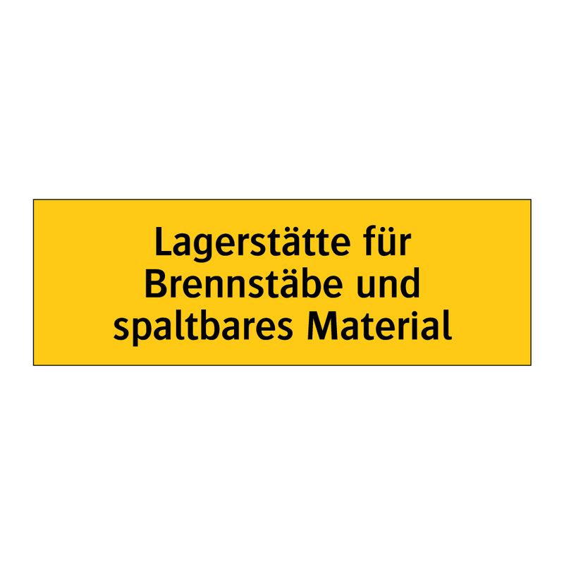 Lagerstätte für Brennstäbe und spaltbares Material