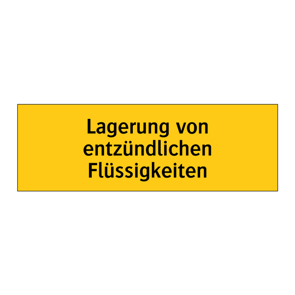 Lagerung von entzündlichen Flüssigkeiten