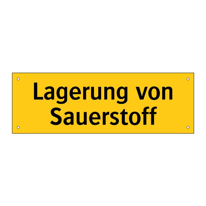 Lagerung von Sauerstoff