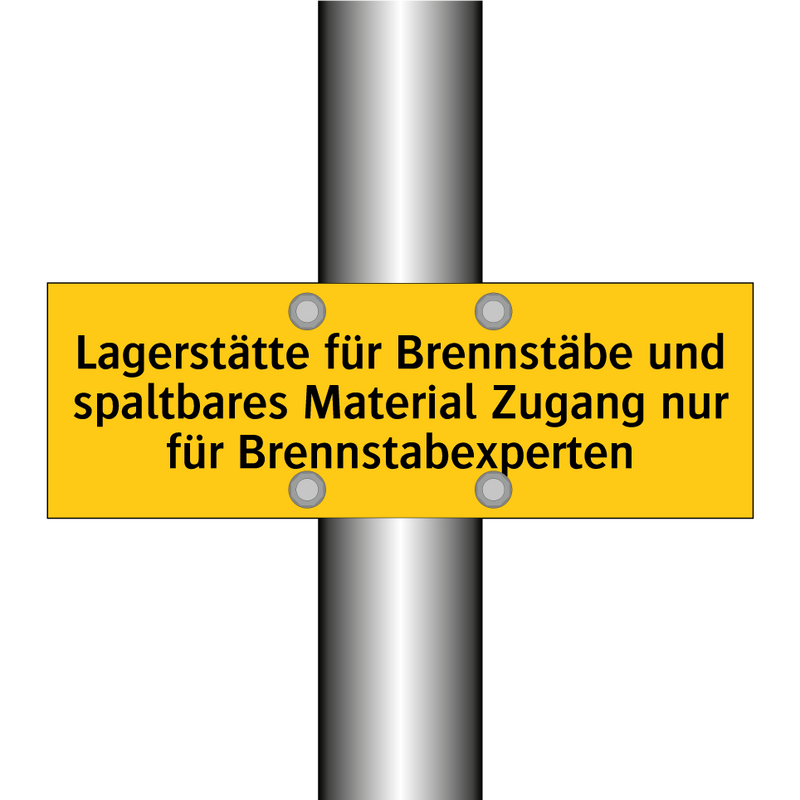 Lagerstätte für Brennstäbe und spaltbares Material Zugang nur für Brennstabexperten