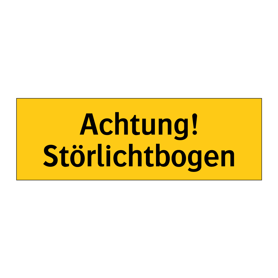Kauf Achtung! Störlichtbogen schild | SignOnline | DE-W170