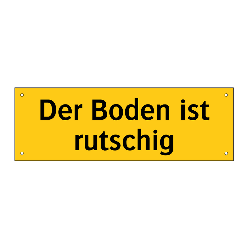 Der Boden ist rutschig