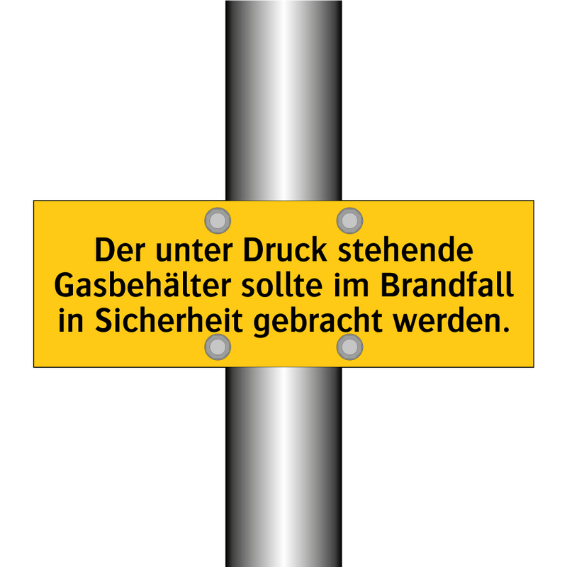 Der unter Druck stehende Gasbehälter sollte im Brandfall in Sicherheit gebracht werden.