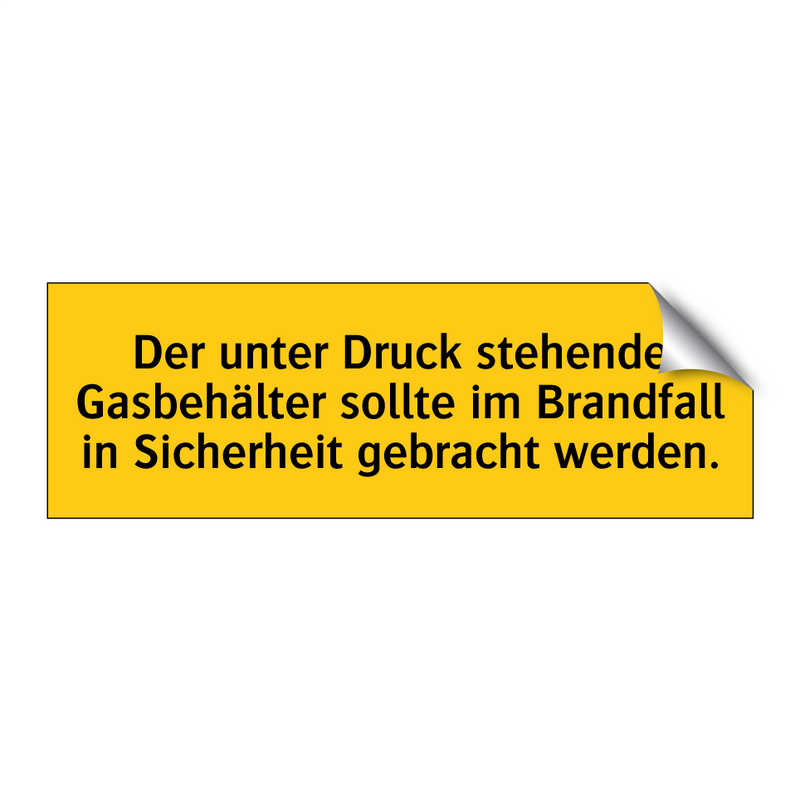 Der unter Druck stehende Gasbehälter sollte im Brandfall in Sicherheit gebracht werden.