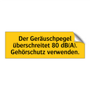 Der Geräuschpegel überschreitet 80 dB(A). Gehörschutz verwenden.