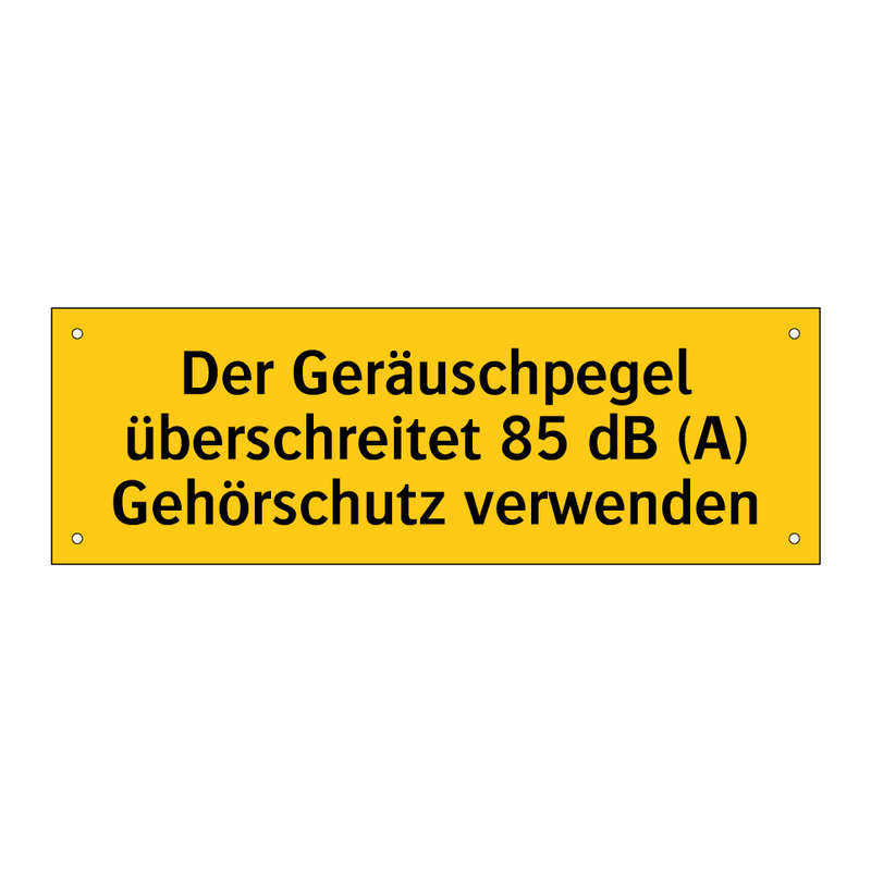 Der Geräuschpegel überschreitet 85 dB (A) Gehörschutz verwenden