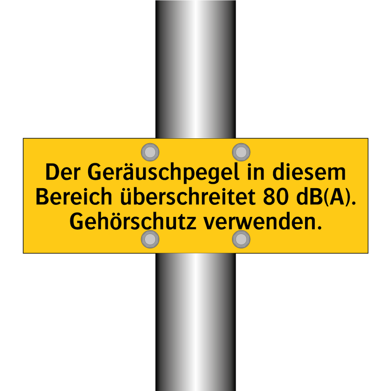 Der Geräuschpegel in diesem Bereich überschreitet 80 dB(A). Gehörschutz verwenden.